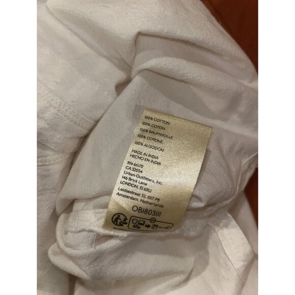 Free People We The Free  White Ellie Puff Sleeve Solid Top Womens size XS - Picture 9 of 9